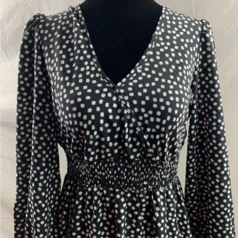 NWT Made With Love Black and White Floral Maxi Dress  | XL